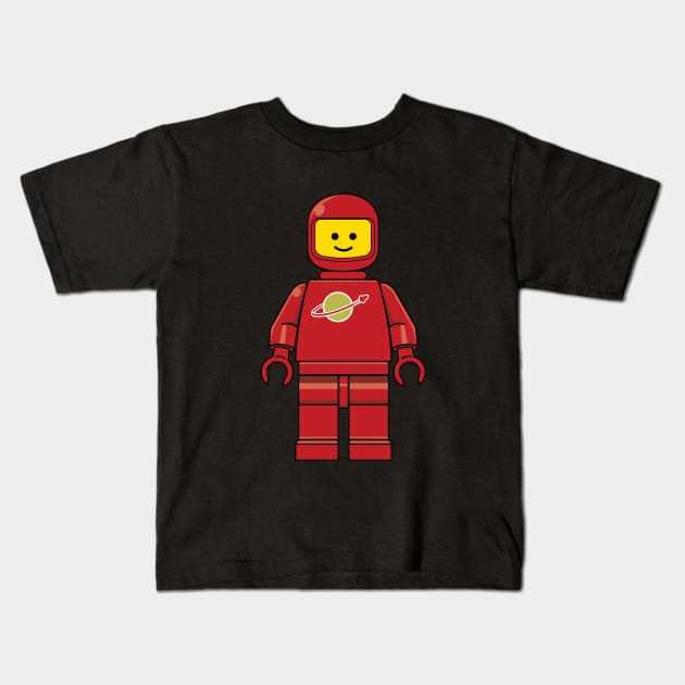 Lego Retro Space Minifig Kids T-Shirt by Hell Creek Studios